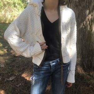 Free People chunky oversized sweater hoodie L